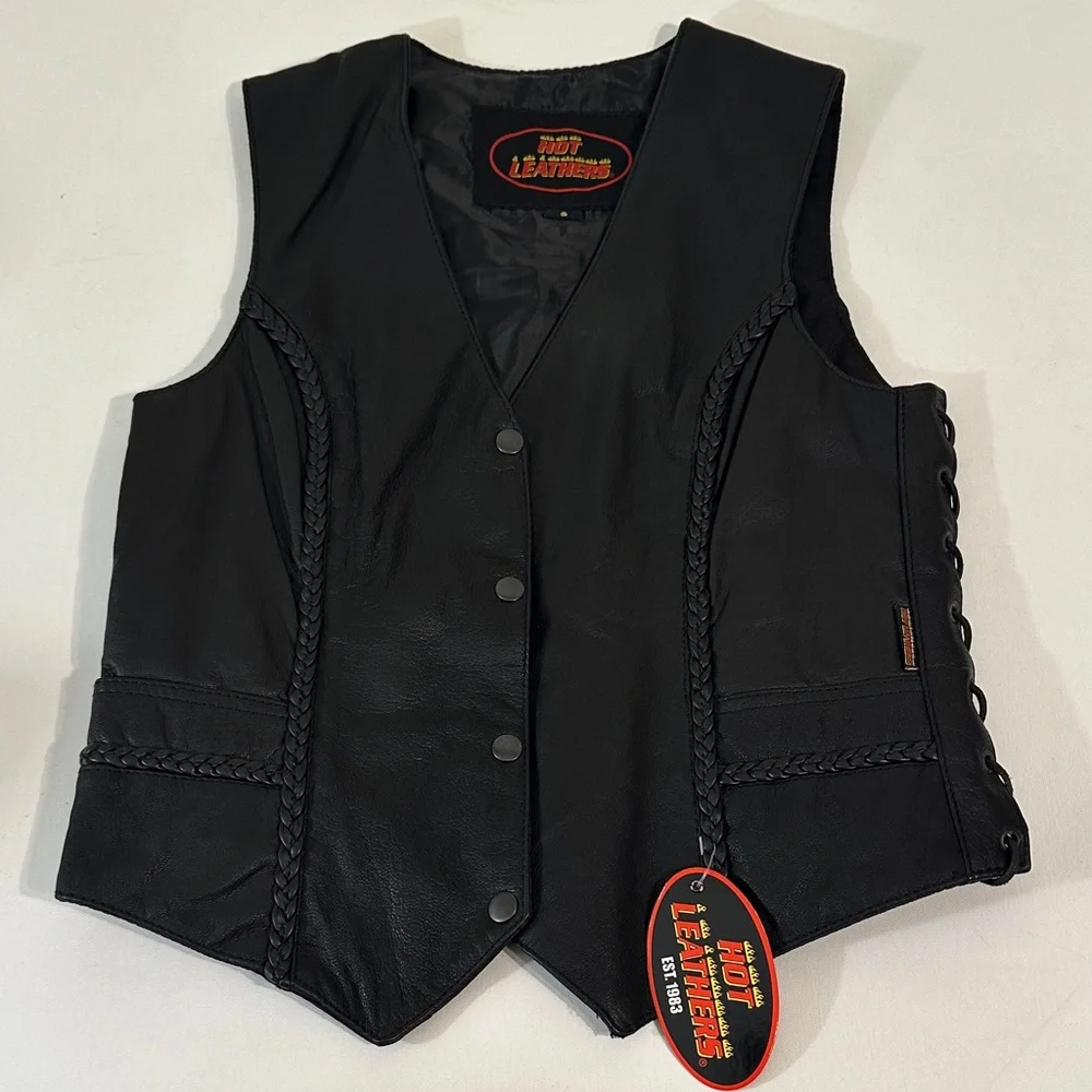 NEW HOT LEATHERS VINTAGE WOMENS VEST